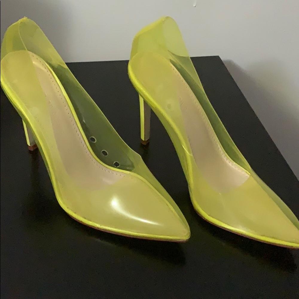 Neon Yellow Heels